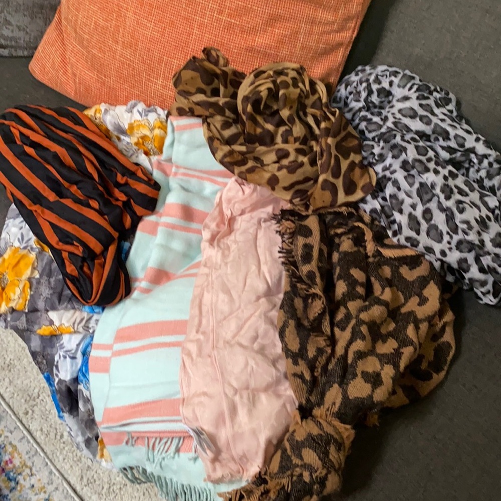 Seven scarves
